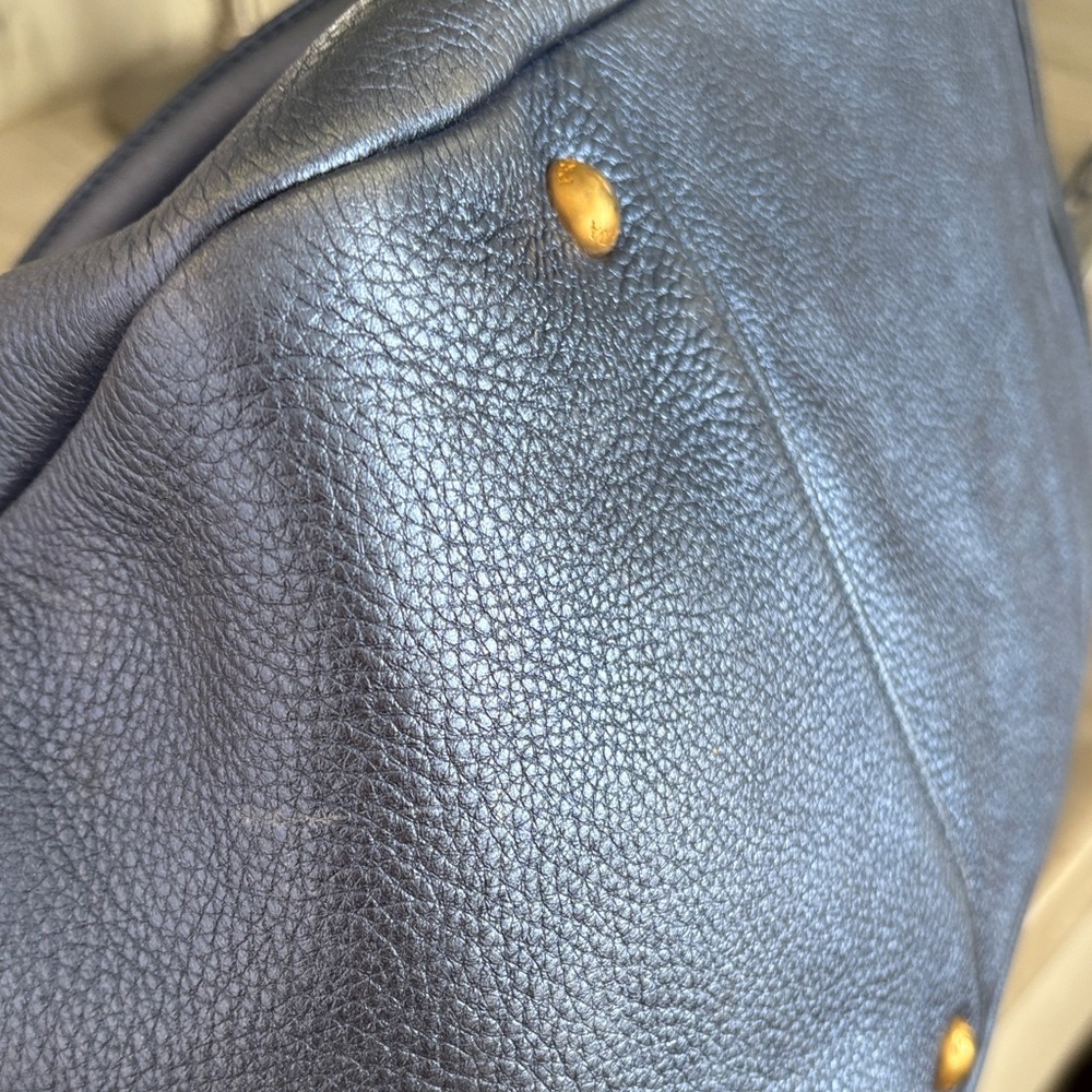 Prada metallic blue Leather handbag - Picture 10 of 14